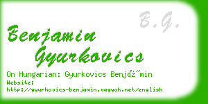 benjamin gyurkovics business card